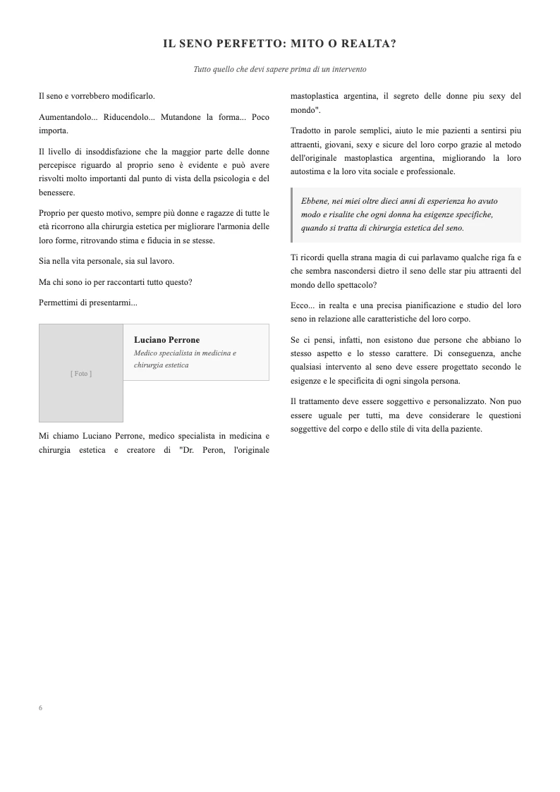 Magalog Spread - generic layout
