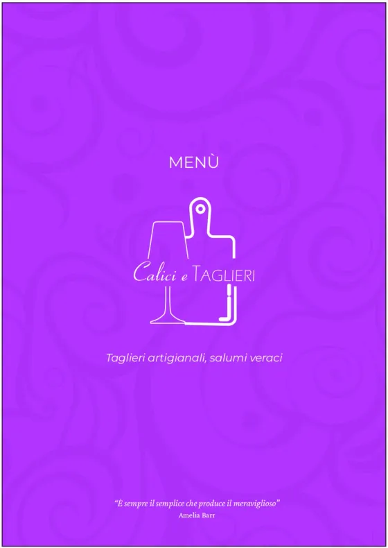 Wine and boards menu