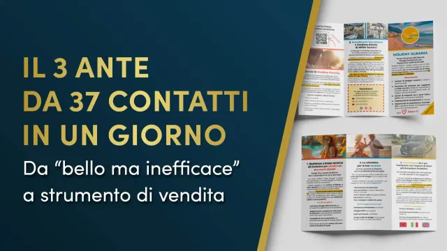 Brochure a tre ante progettata da Keryx Design