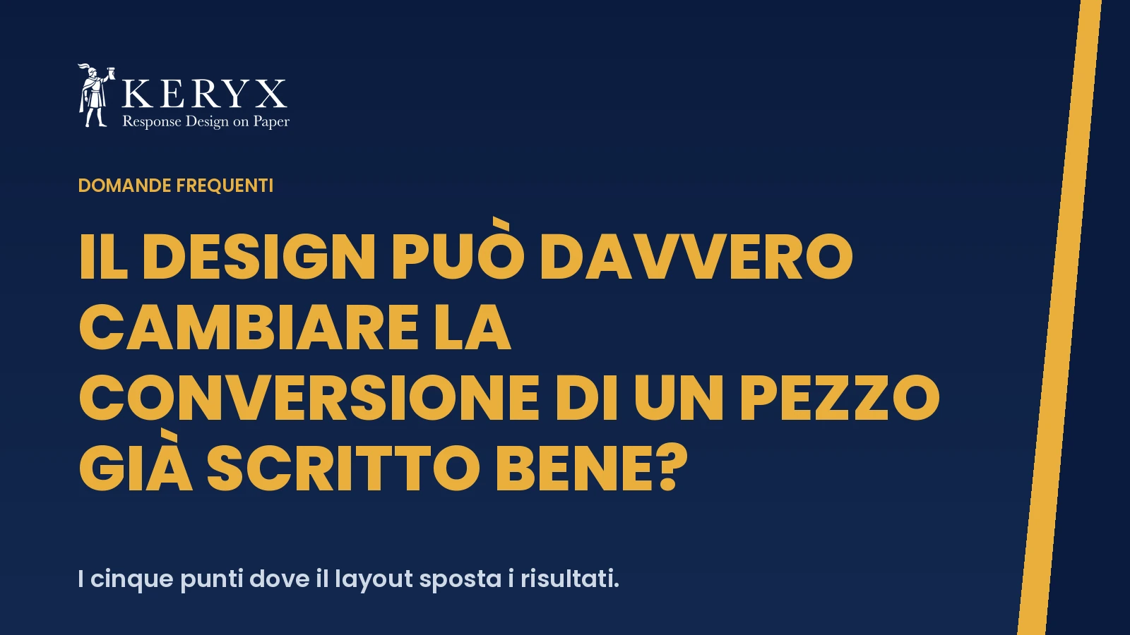 Il design può davvero cambiare la conversione di un pezzo già scritto bene?