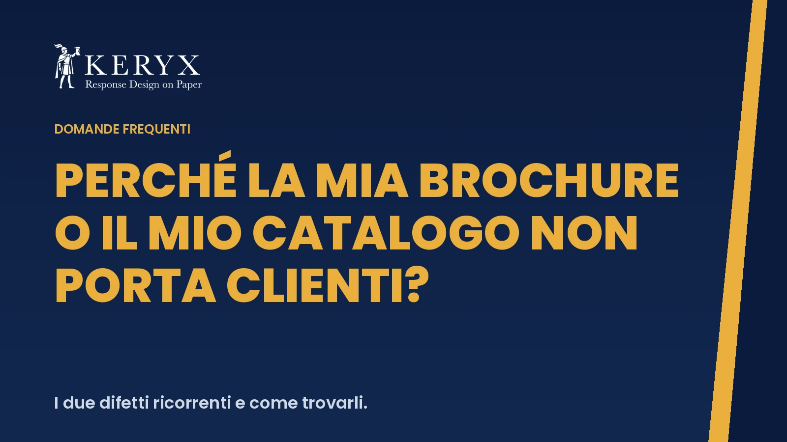 Perché la mia brochure o il mio catalogo non porta clienti?