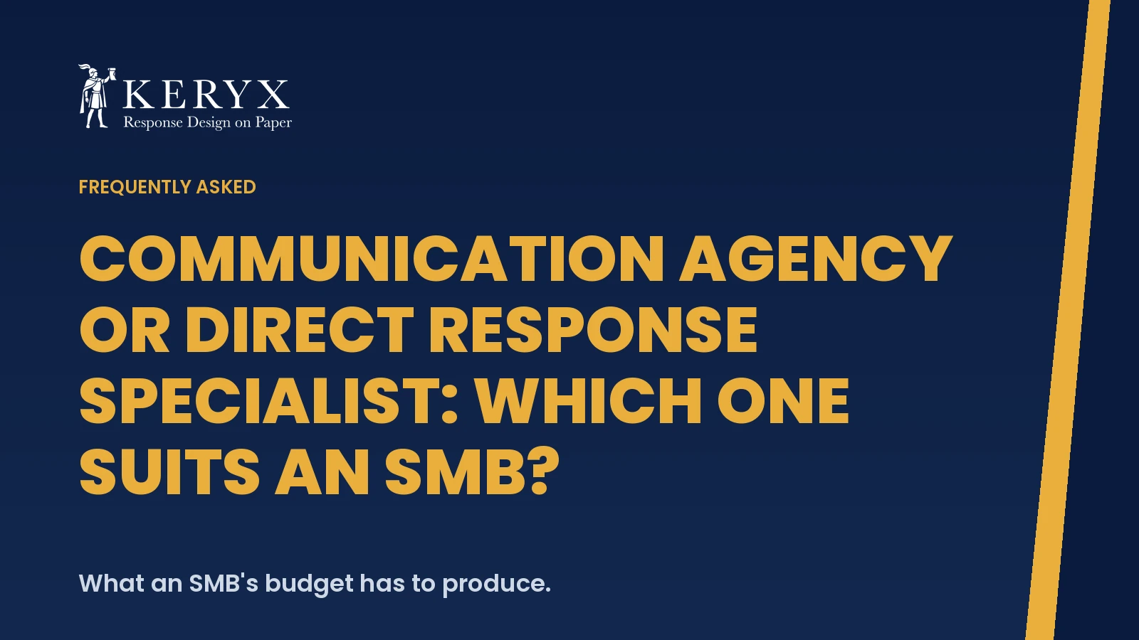 Communication agency or direct response specialist: which one suits an SMB?
