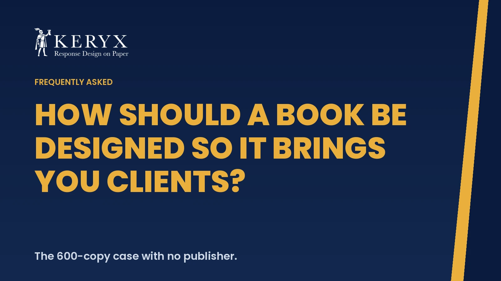 How should a book be designed so it brings you clients?