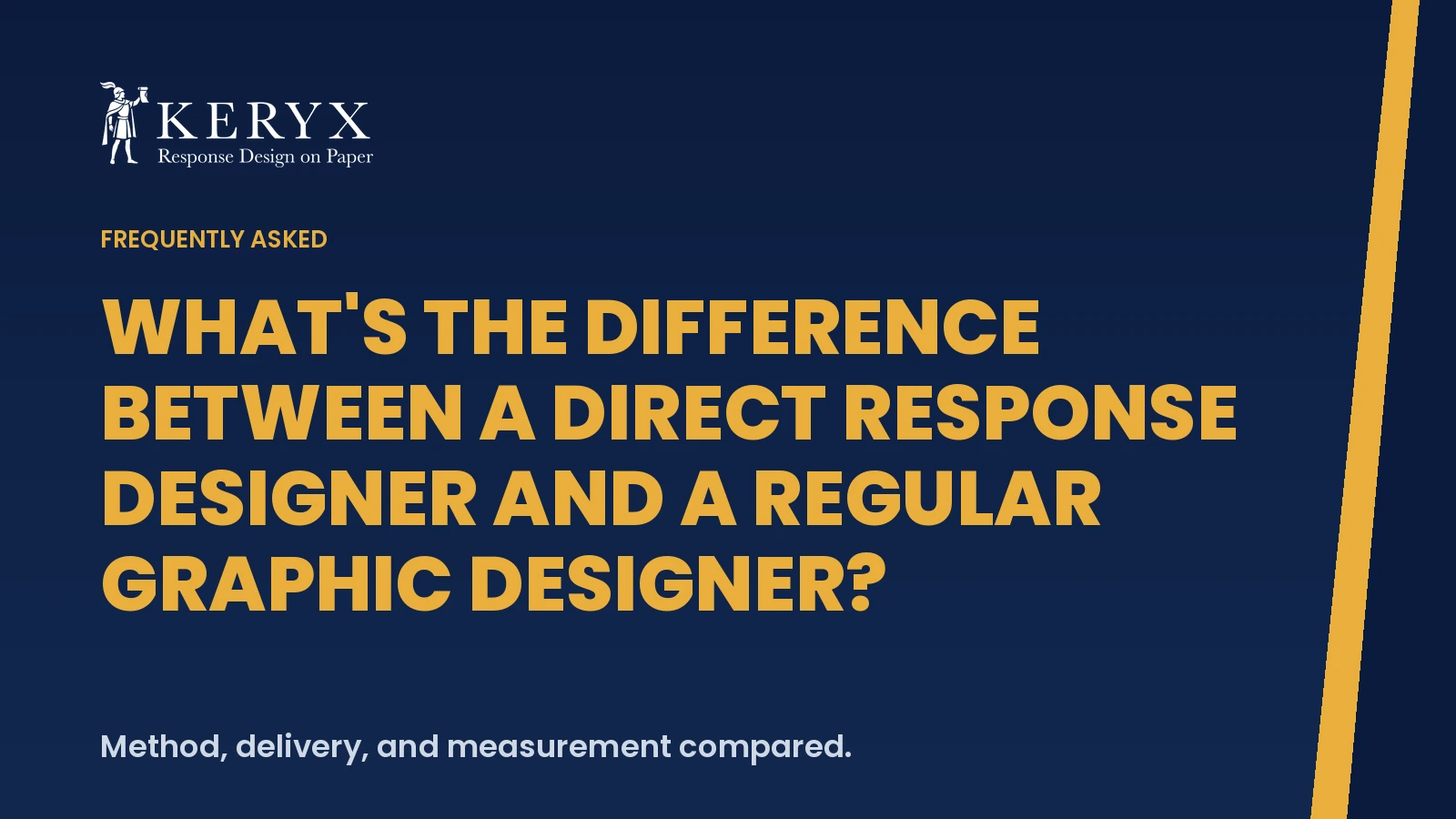 What's the difference between a direct response designer and a regular graphic designer?