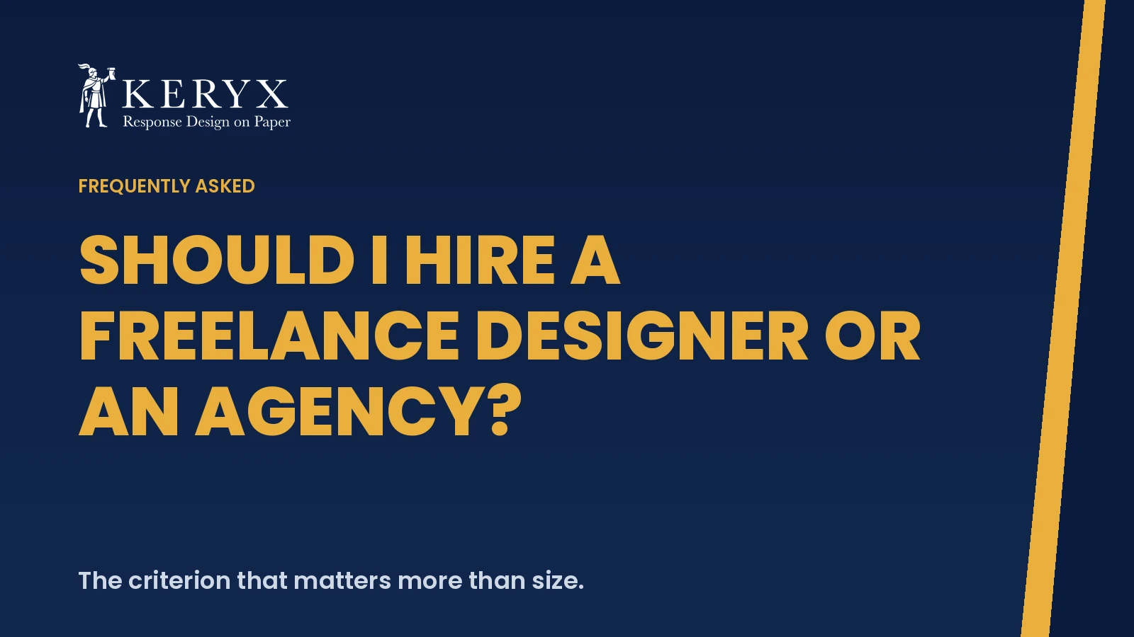 Should I hire a freelance designer or an agency?