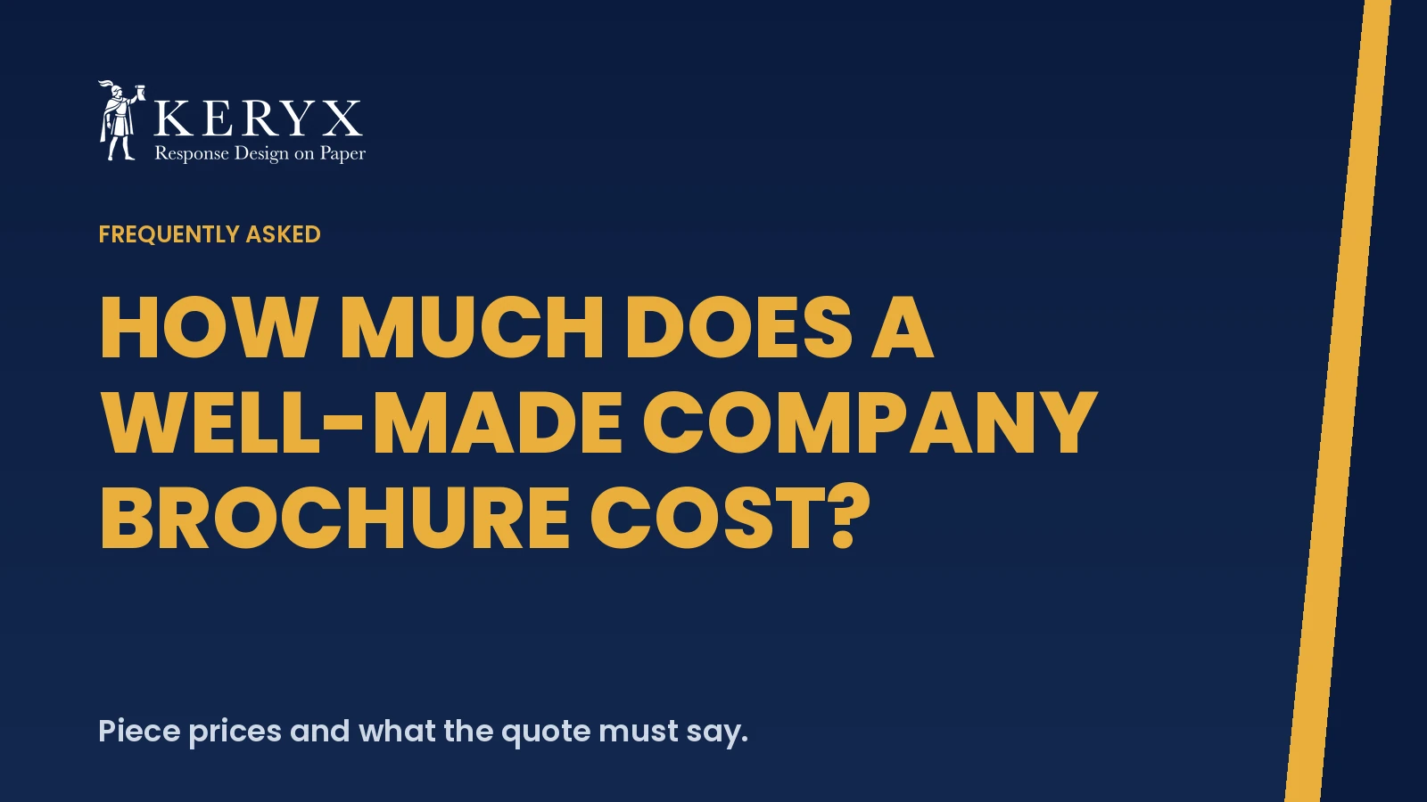 How much does a well-made company brochure cost?