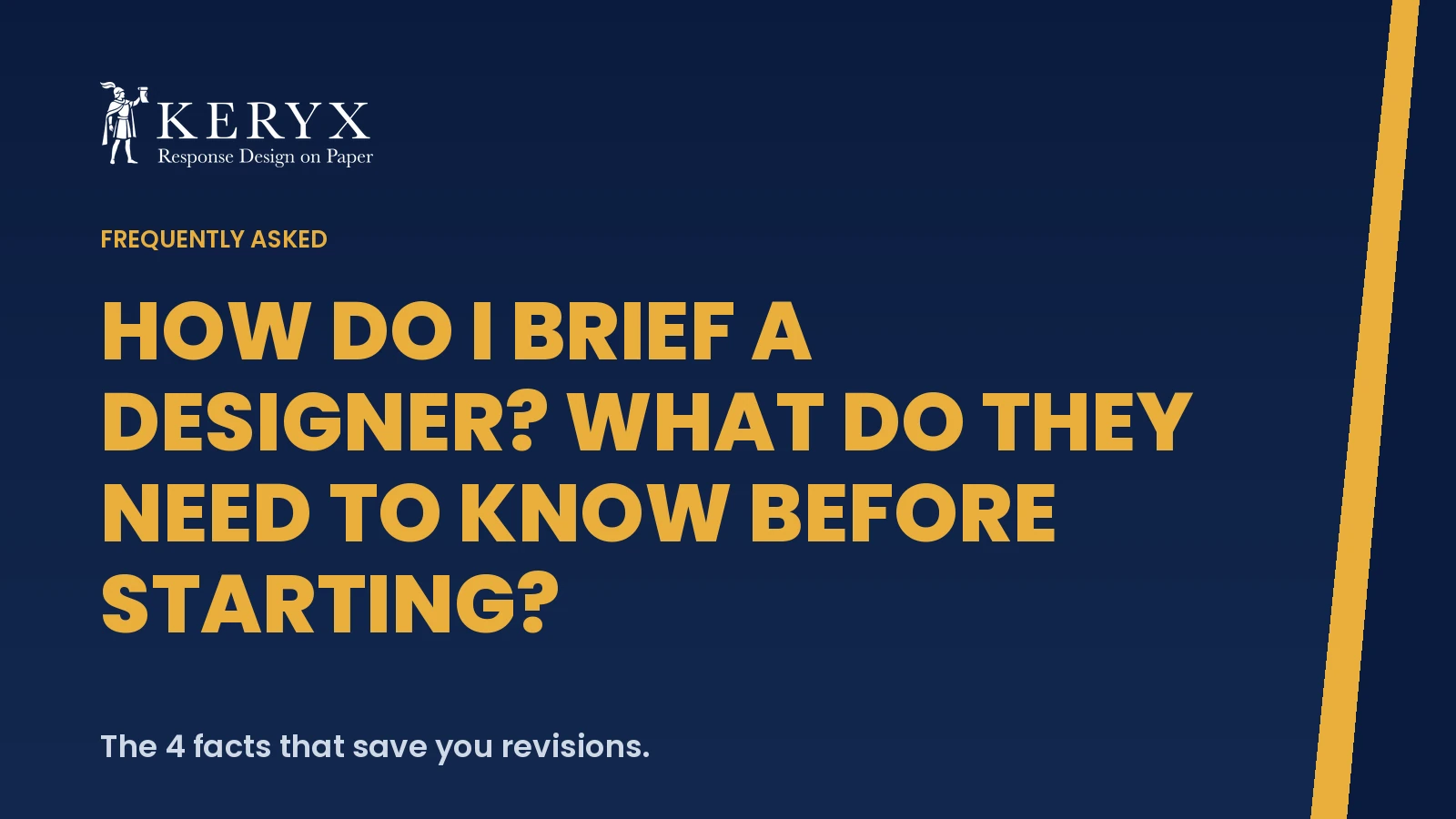 How do I brief a designer? What do they need to know before starting?