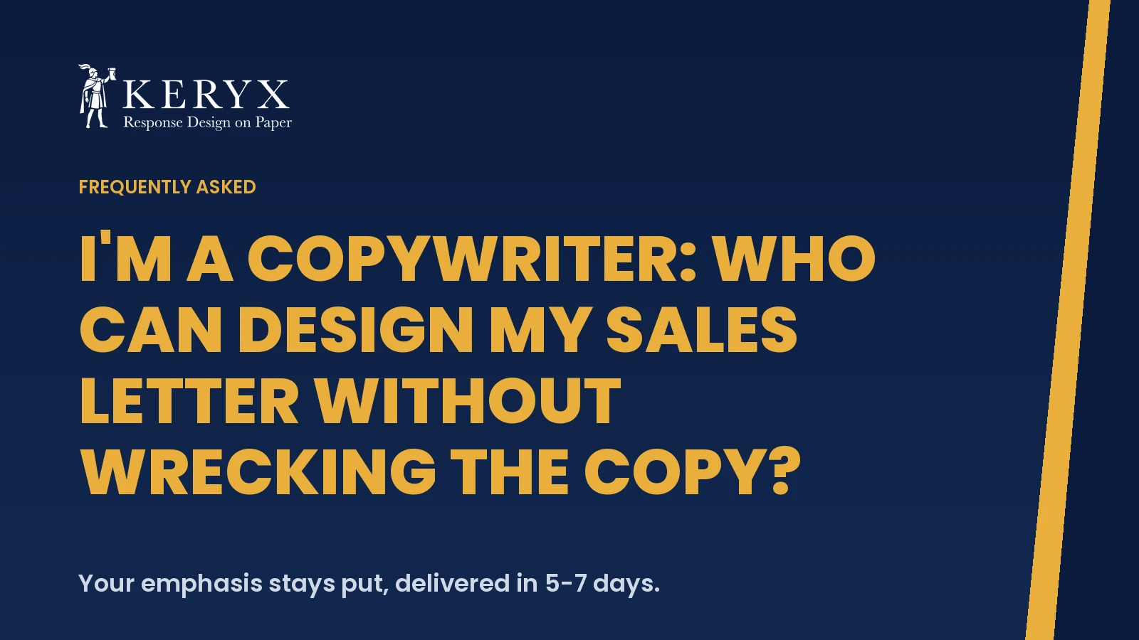 I'm a copywriter: who can design my sales letter without wrecking the copy?