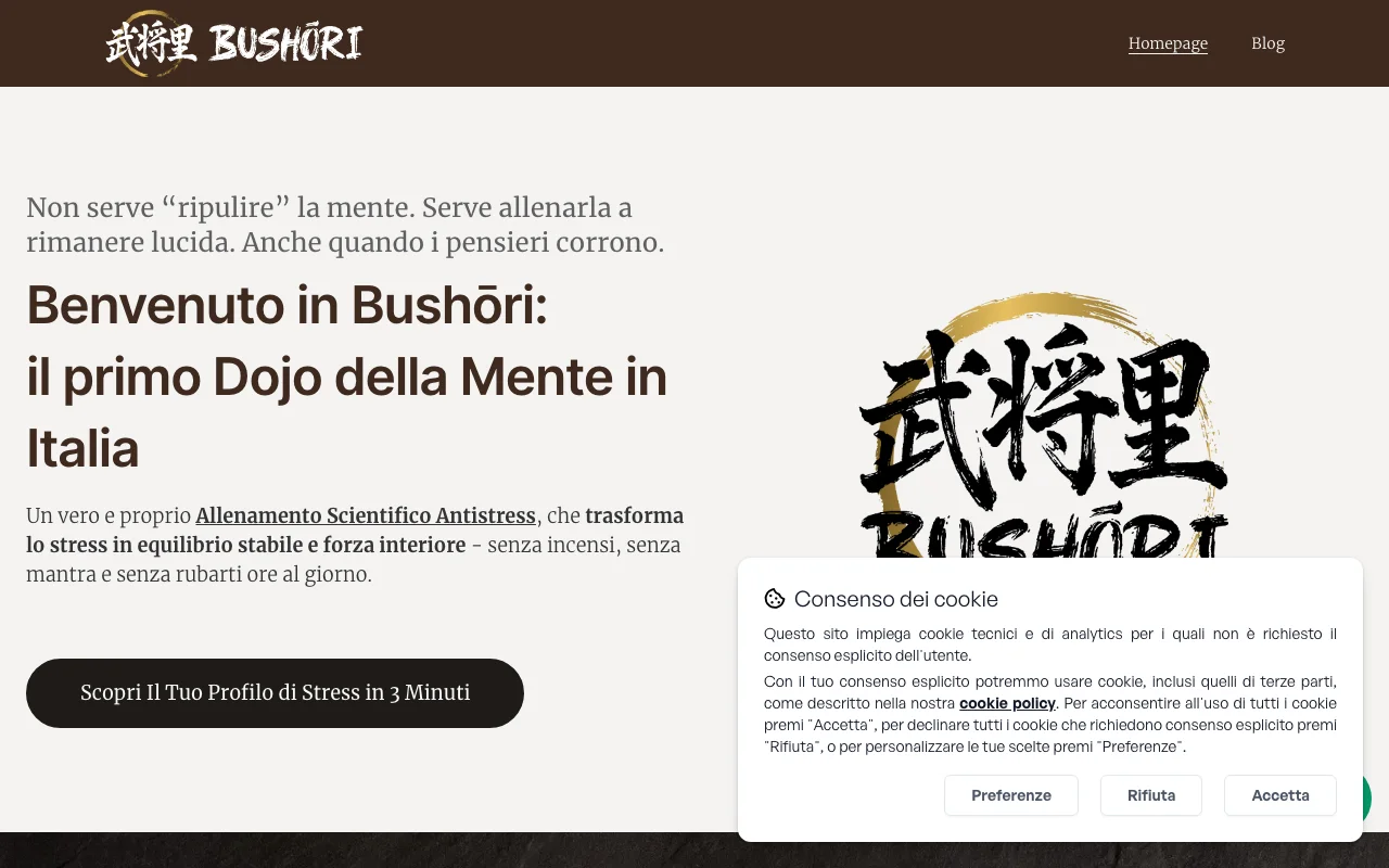 Anteprima sito bushori.it