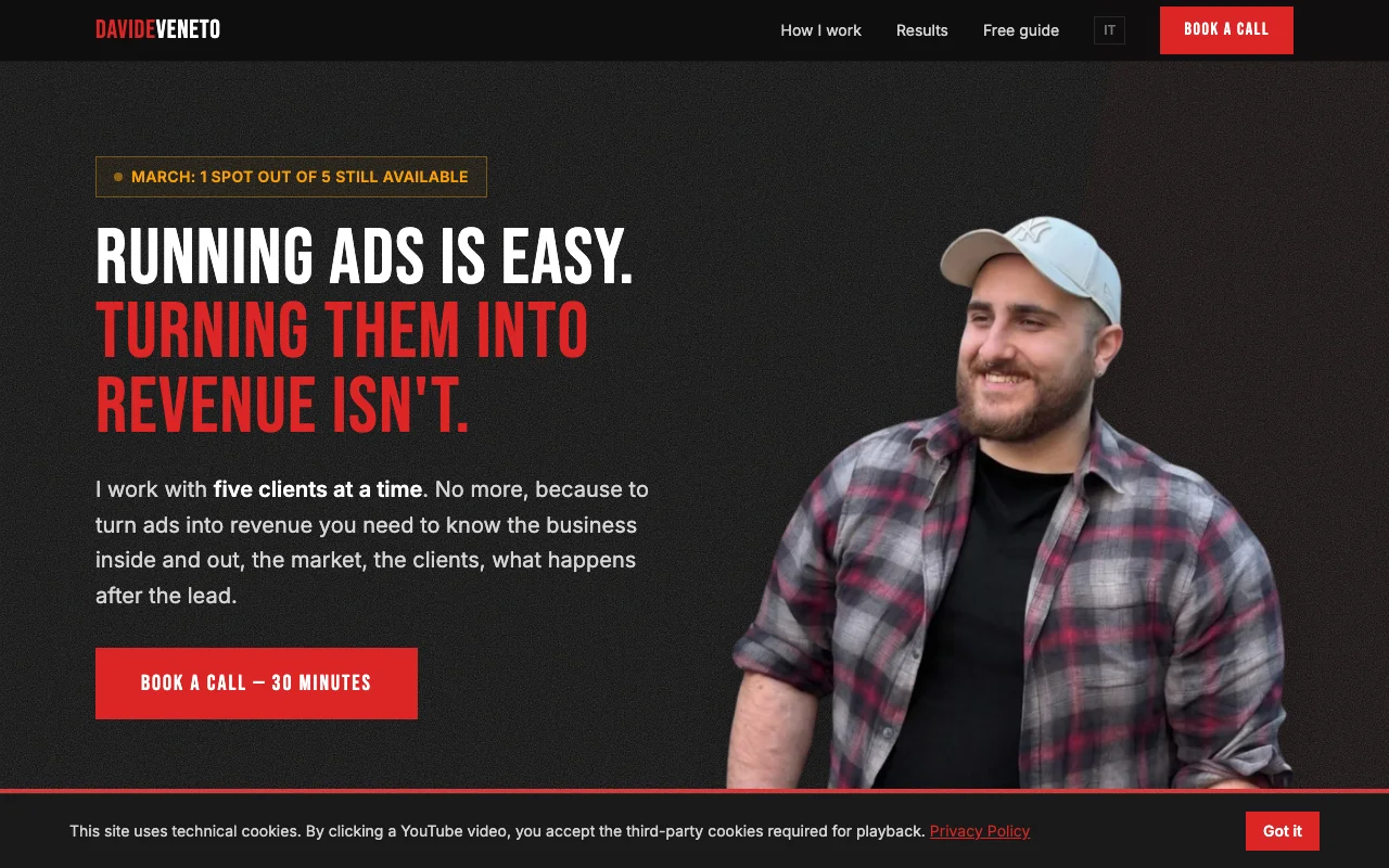 Anteprima sito davideveneto.com